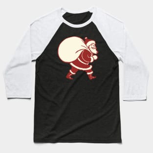 Santa Walks with Gifts Baseball T-Shirt